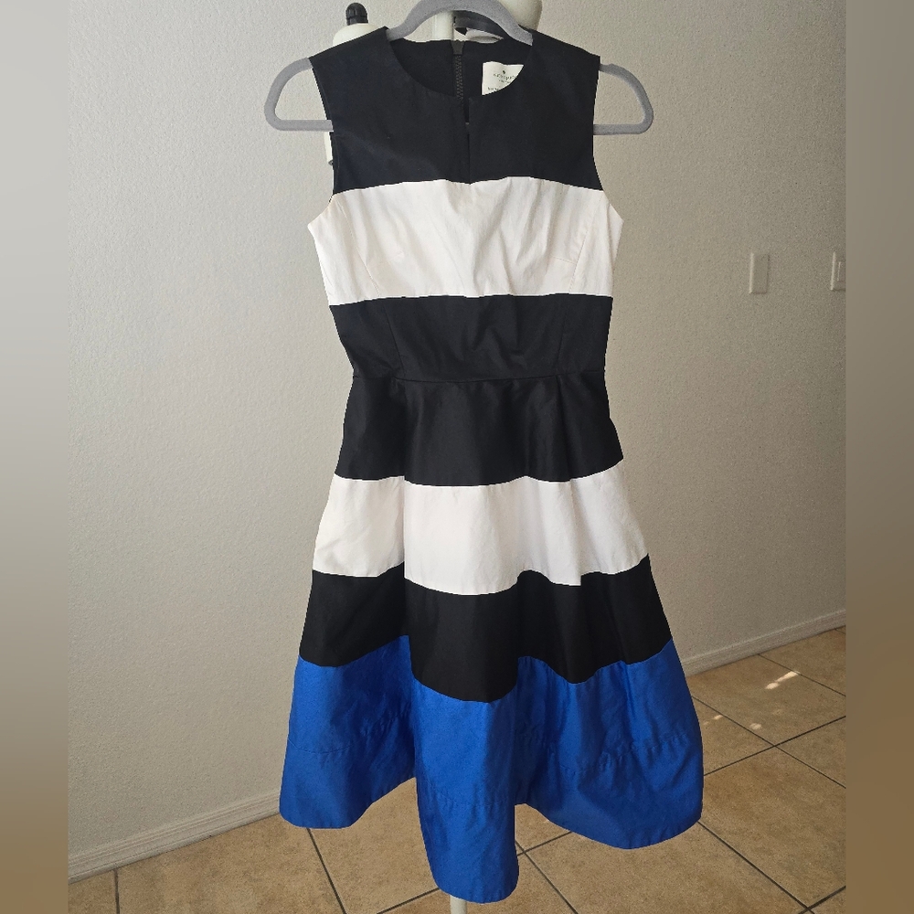 Kate Spade Corley Stretch Cotten Striped Dress - Picture 3 of 7